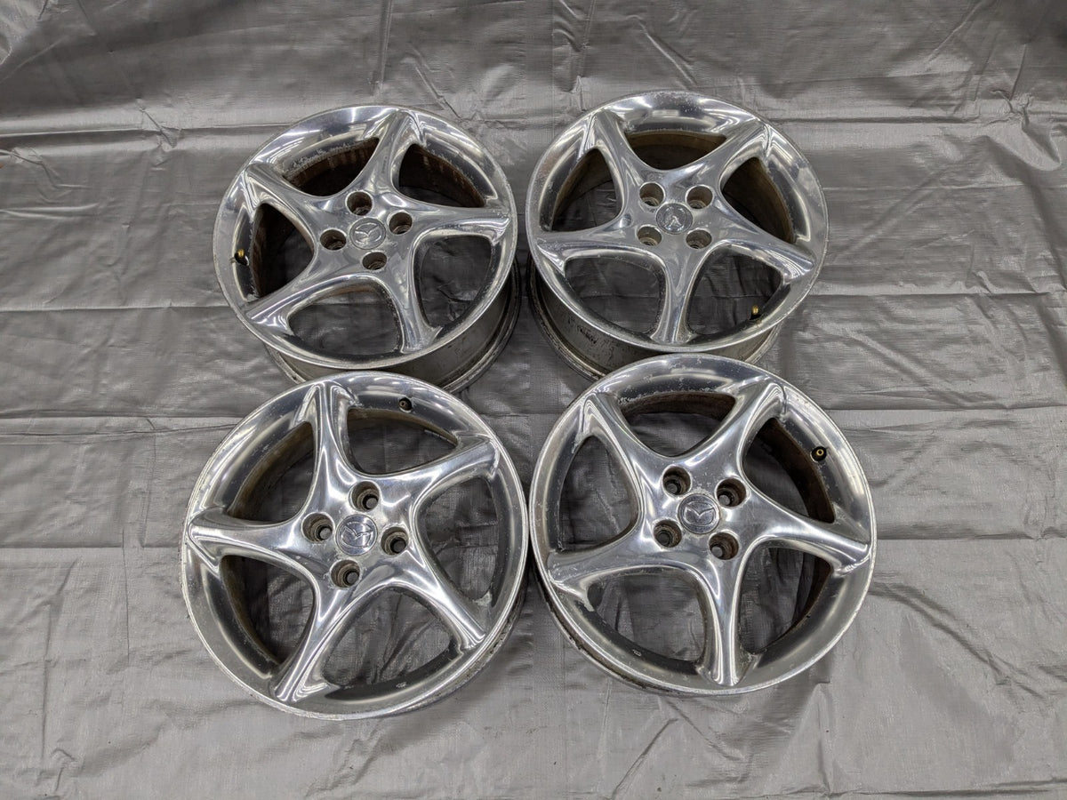 16” Mazda Miata Chrome Alloy Wheel Rim Twist 5 spoke 16x6.5