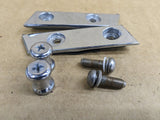 90-05 Mazda Miata OEM Chrome Hard Top Rear Striker Plates Bolts Frankenstein Kit