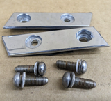 90-05 Mazda Miata OEM Chrome Hard Top Rear Striker Plates Bolts Frankenstein Kit