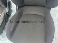 01-05 Mazda Miata Black Cloth Seats / Pair Set OEM USED 03NB23C