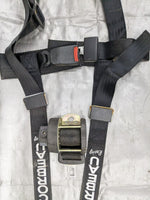 Corbeau Universal Double Release Retractable Pull Down 3-Point 2" Harness Black