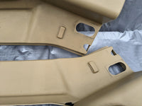 1999-2005 Mazda Miata Mx-5 OEM B Pillar Seat Belt Tower Trim Panels Tan Hardtop Cutouts 99-05