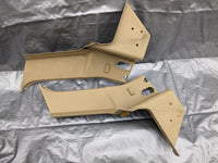 1999-2005 Mazda Miata Mx-5 OEM B Pillar Seat Belt Tower Trim Panels Tan Hardtop Cutouts 99-05