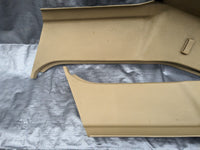 1999-2005 Mazda Miata Mx-5 OEM B Pillar Seat Belt Tower Trim Panels Tan Hardtop Cutouts 99-05