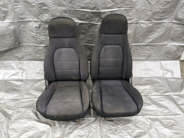 90-93 MAZDA MX-5 MIATA OEM SEATS SEAT SET BLACK CLOTH LEFT AND RIGHT 9 ...