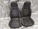 1990-1993 Mazda Mx-5 Miata OEM Black Cloth Seat's Pair 95NASU 90-93