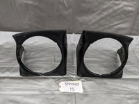 1990-1997 Mazda Miata Left & Right Headlight Shroud Cover Bezel Trim 90-97 #15