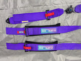NRG Innovations SBH-4PC-SPP 4-Point Racing Harness Purple 2-in Webbing USED