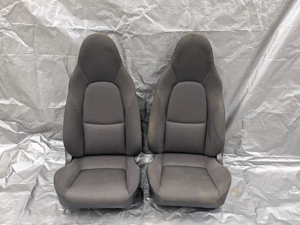 2001-2005 Mazda Miata Mx-5 OEM Black Cloth Seats Pair 01-05 01NB22V — Mazda Miata MX-5 OEM part product photo