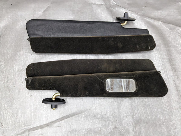90-97 Mazda Miata 2 Piece Left Right Sun Visors Pair Black 92NASU 1990-1997