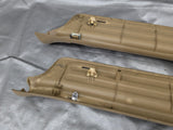 1999-2005 Mazda Miata MX-5 Door Sill Trim Cover Pair Chrome Tan 99-05