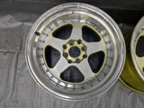JNC Wheels Rim JNC010 Gold Machined Lip Pair 15x9 4x100/4x114.3 ET20