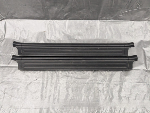 1999–2005 Mazda Miata MX-5 OEM Door Sill Scuff Plates Black Pair 99-05 — Mazda Miata MX-5 OEM part product photo