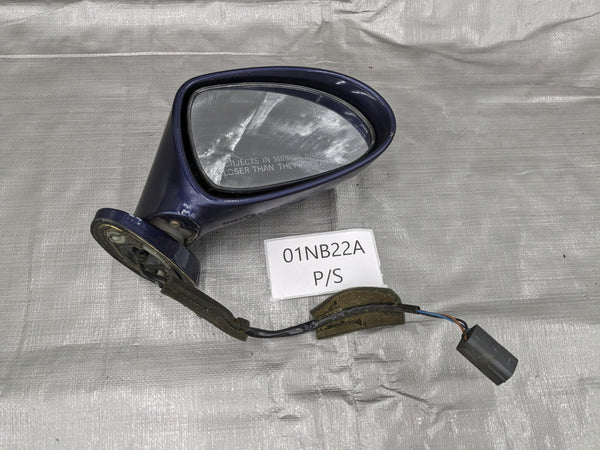 99-05 MAZDA MX-5 MIATA OEM DOOR MIRROR BLUE RH PASSENGER 01NB22A 1999-2005