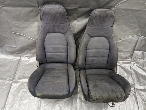 1990-1993 Mazda Mx-5 Miata OEM Black Cloth Seat Pair 93NAUC 90-93
