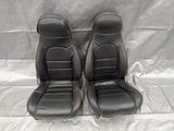 1990-1997 Mazda Miata Mx-5 OEM Black Vinyl Seat Pair Recovered 94NA755 90-97 Mazda Miata OEM used part