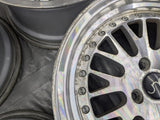 JNC WHEELS JNC001 15x8 4x100 +20 Silver Set of 4 Used