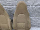 2001-2005 Mazda Miata Mx-5 OEM Tan Vinyl Seats Pair  01-05 00NB7436