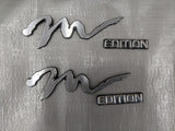 1994-1997 Mazda Miata Mx-5 OEM Silver "M Edition" Fender Badge Emblem Genuine 94-97 — Mazda Miata MX-5 OEM part product photo
