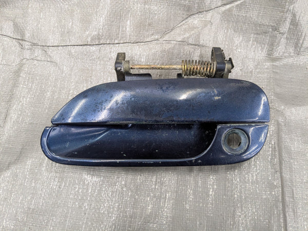 99-05 Mazda Miata OEM Exterior Outer Door Handle Left Driver Blue 98NB12K — Mazda Miata MX-5 OEM part product photo
