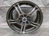 Konig Incident 15x6.5 4x100/4x108 +40mm Graphite/Machined Wheel Rim 15" Inch #3 Mazda Miata OEM used part
