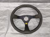OMP 350mm 14' Suede Leather Black Deep Cone Racing Sport Steering Wheel USED Mazda Miata OEM used part