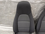 1999-2000 Mazda Miata Mx-5 OEM Black Cloth Seats Pair 98NB1174 99-00
