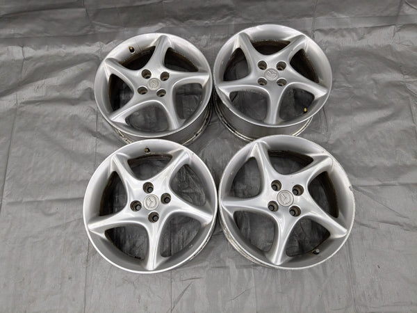 16” Mazda Miata OEM Alloy Wheel Rim Twist 5 spoke 16x6.5 +40 4x100  98NB18G2 — Mazda Miata MX-5 OEM part product photo