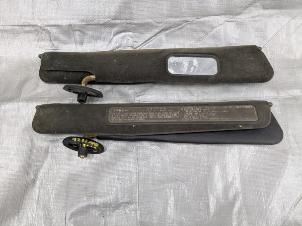 90-97 Mazda Miata OEM Bi-fold Left Right Sun Visors Pair Black 92NAPZ 1990-1997 — Mazda Miata MX-5 OEM part product photo