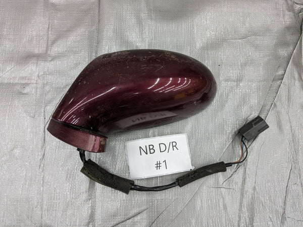 99-05 MAZDA MX-5 MIATA OEM DOOR MIRROR Burgundy LH Driver 1999-2005 #1