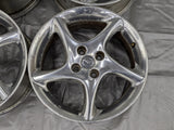 16” Mazda Miata Chrome Alloy Wheel Rim Twist 5 spoke 16x6.5 +40 4x100  01NB0469