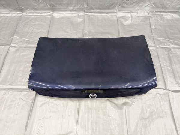 1999-2005 Mazda Miata Mx-5 OEM Rear Trunk Deck Lid Blue 01NB22A 99-05 — Mazda Miata OEM used part product photo