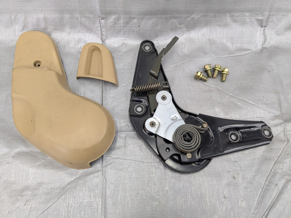 2001-2005 Mazda Miata MX-5 Seat Recliner Knuckle LH Tan OEM NC10-88-231 01-05 — Mazda Miata MX-5 OEM part product photo