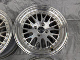 JNC WHEELS JNC001 15x8 4x100 +20 Silver Set of 4 Used