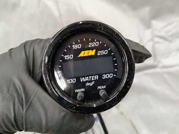 Used AEM X-SERIES WATER  TEMP GAUGE 100~300F / 40~150C #30-0302 — Mazda Miata MX-5 OEM part product photo