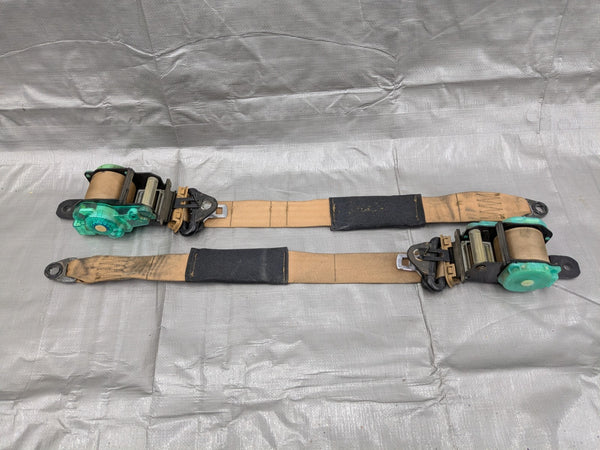 1994-1997 Mazda Miata OEM TAN Seat Belt Reel Left Right Set NA 94-97 96NAA2 — Mazda Miata MX-5 OEM part product photo