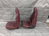 2001-2005 Mazda Miata Mx-5 OEM Red Vinyl Leather Seats Pair 01-05 04NB4374
