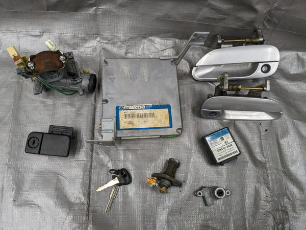 2001-2003 Mazda Miata MX5 Ignition Key Set ECU PCM Manual BTT3-18-881 01-03 #2