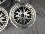 JNC WHEELS JNC001 15x8 4x100 +20 Silver Set of 4 Used