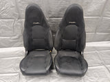 2001-2005 Mazda Miata Mx-5 OEM Black Vinyl Leather Seats Pair 04NB2710 01-05 Mazda Miata OEM used part