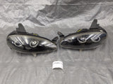 2001-2005 Mazda Miata MX5 MX-5 Black LED Halo Headlights Lamps Pair 01-05