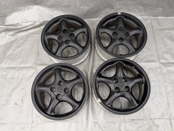 15” Mazda Miata OEM Alloy Wheel Rim 5 spoke 15x6 +40 4x100  98NB18G — Mazda Miata MX-5 OEM part product photo