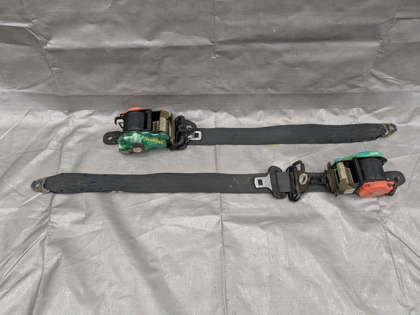 1999–2000 Mazda Miata MX-5 NB Black Seat Belts Front Left & Right Retractor OEM — Mazda Miata MX-5 OEM part product photo