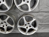 16” Mazda Miata Chrome Alloy Wheel Rim Twist 5 spoke 16x6.5 +40 4x100  02NB3663