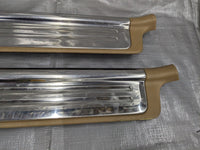 1999-2005 Mazda Miata NB Pair LH&RH Door Entry Sill Plates Chrome & TAN 99-05