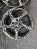 16” Mazda Miata Chrome Alloy Wheel Rim Twist 5 spoke 16x6.5 +40 4x100  01NB0469