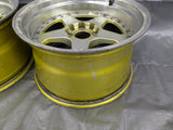 JNC Wheels Rim JNC010 Gold Machined Lip Pair 15x9 4x100/4x114.3 ET20