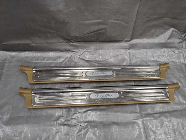 1999-2005 Mazda Miata NB Pair LH&RH Door Entry Sill Plates Chrome & TAN 99-05