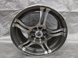 Konig Incident 15x6.5 4x100/4x108 +40mm Graphite/Machined Wheel Rim 15" Inch #1 Mazda Miata OEM used part