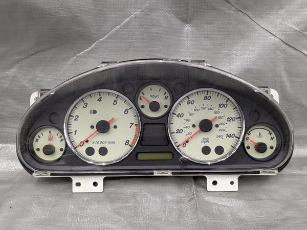 2001-2005 Mazda Miata Instrument Gauge Cluster **UNKNOWN Miles** 01NB22A 01-05 — Mazda Miata OEM used part product photo